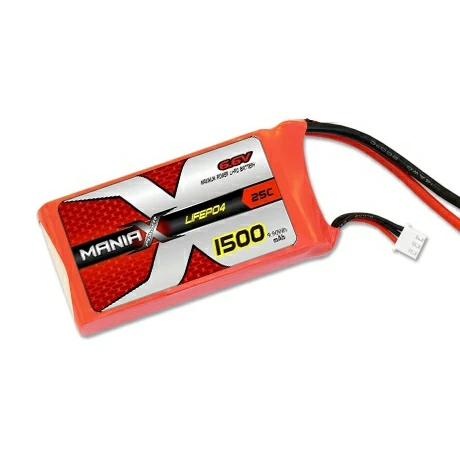Batteria 2S-6,6 V 1500 mAh 25C LiFePO4