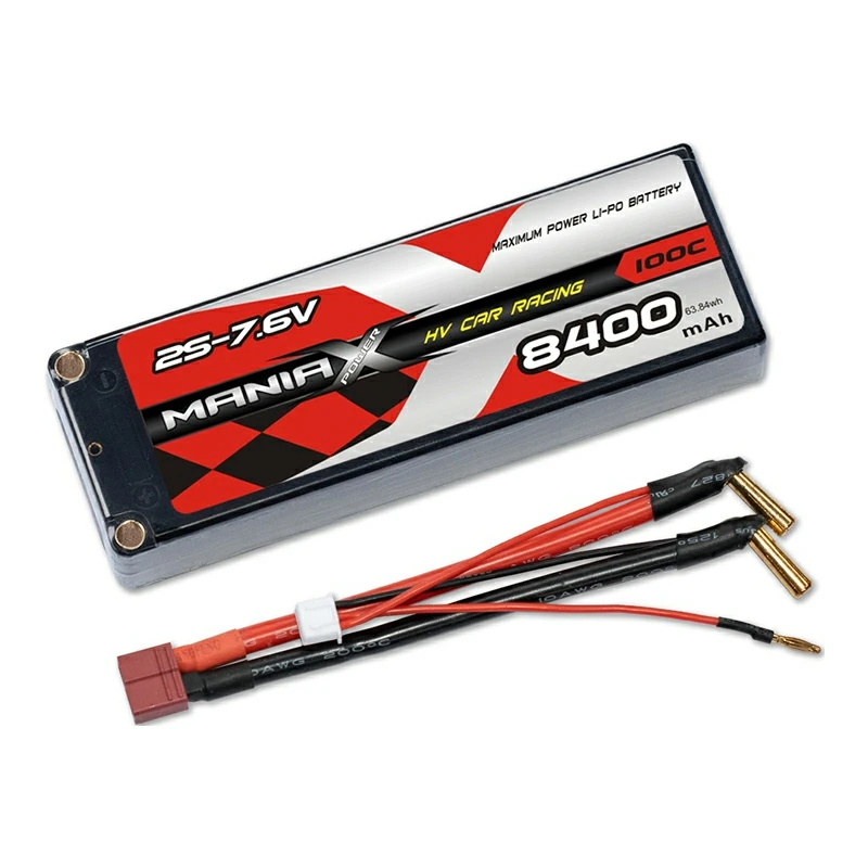 Batteria per auto da corsa rigida HV Lipo 2S-7.6V 8400mAh 100C